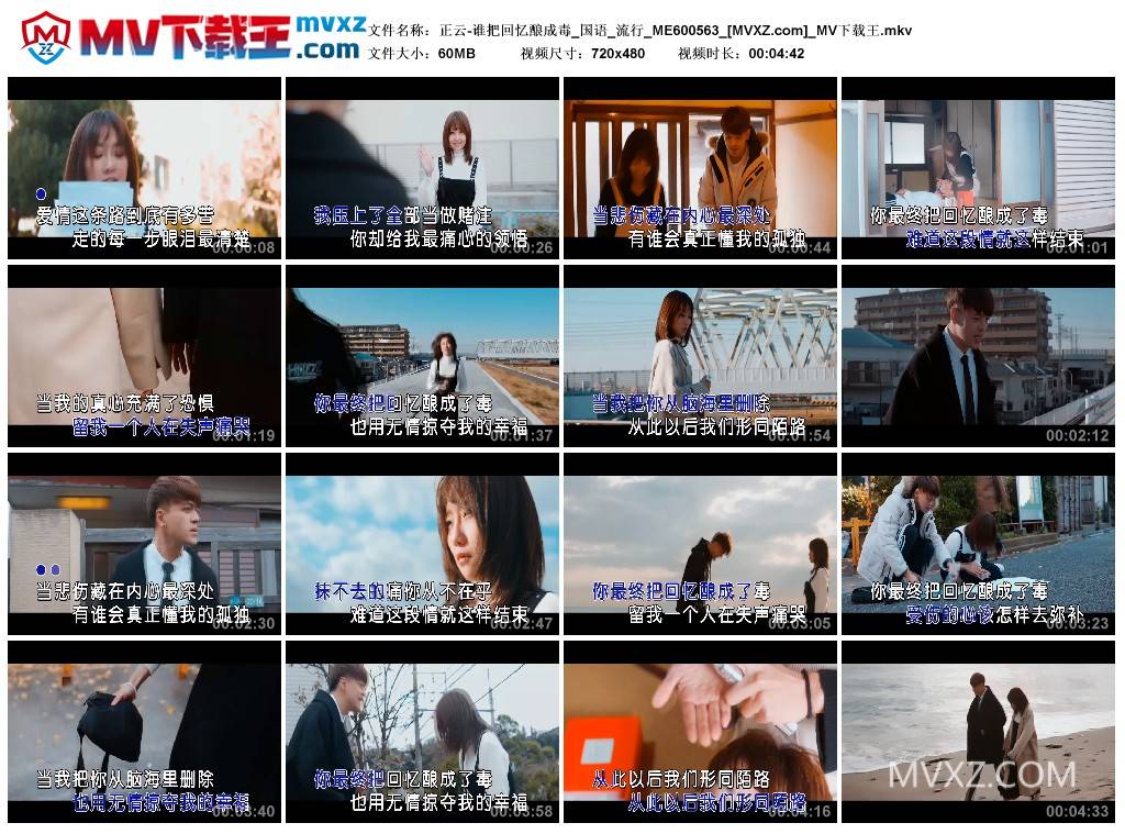 正云-谁把回忆酿成毒_国语_流行_ME600563